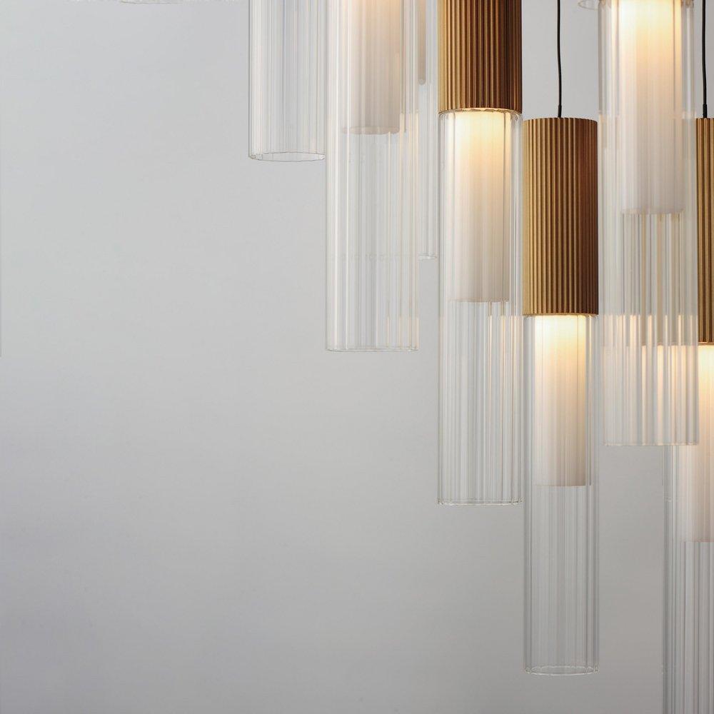 REEDS 12 LIGHT LED PENDANT GOLD 