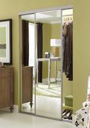59 x 80-1/2 in. Bypass Door with Mirror in White Steel 