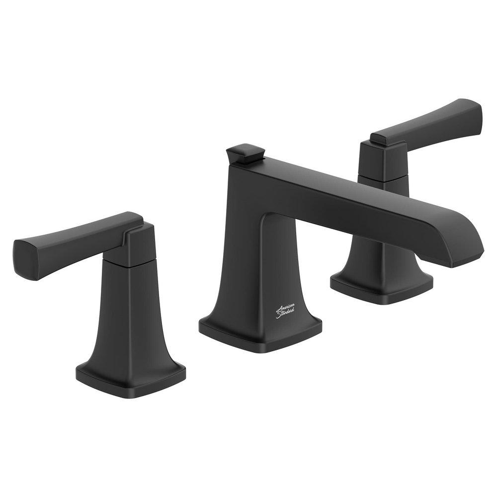 American Standard Matte Black Two Handle Widespread Bathroom Sink Faucet 
