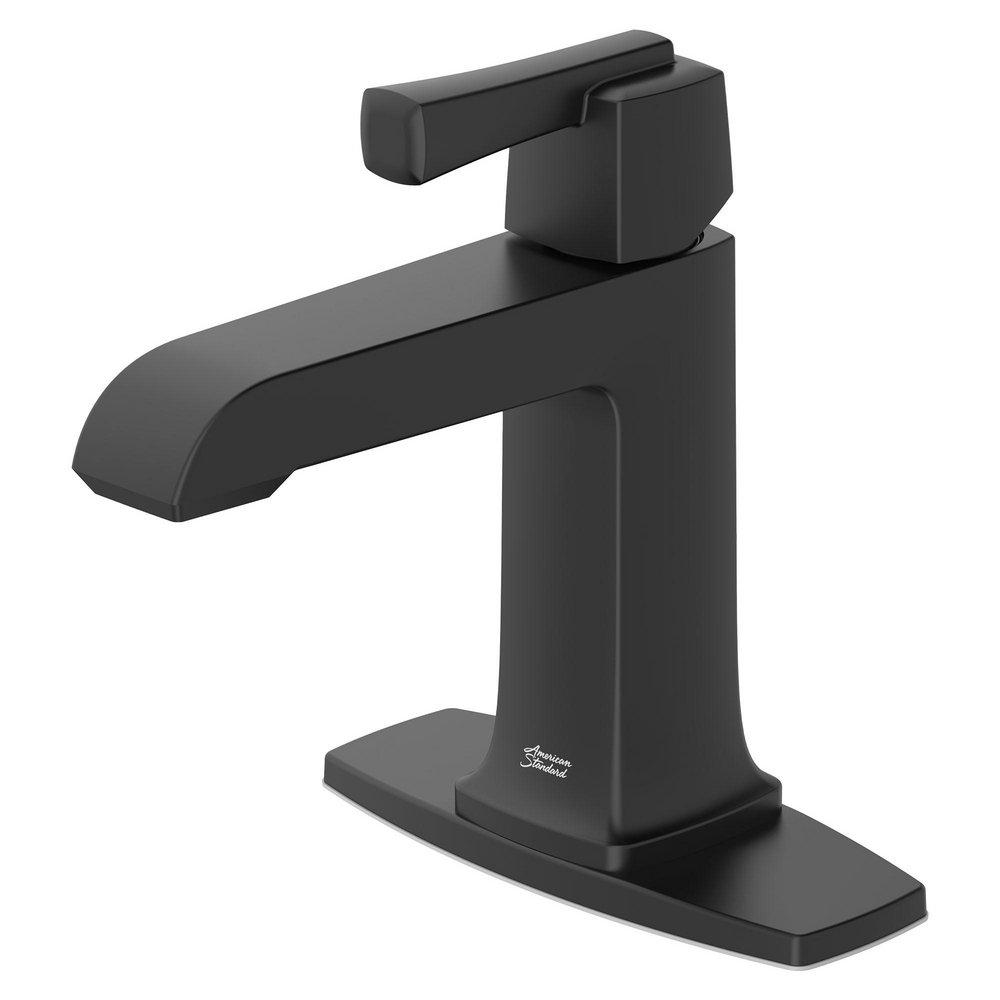 American Standard Matte Black Single Handle Monoblock Bathroom Sink Faucet 