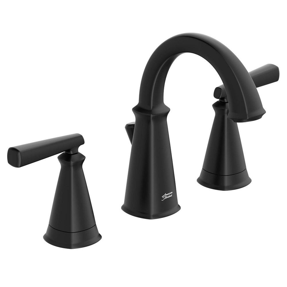 American Standard Matte Black Two Handle Widespread Bathroom Sink Faucet 