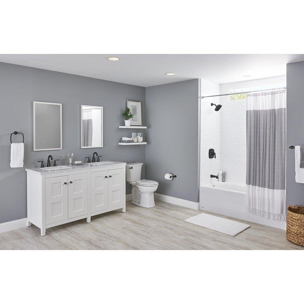 American Standard Matte Black Two Handle Widespread Bathroom Sink Faucet 