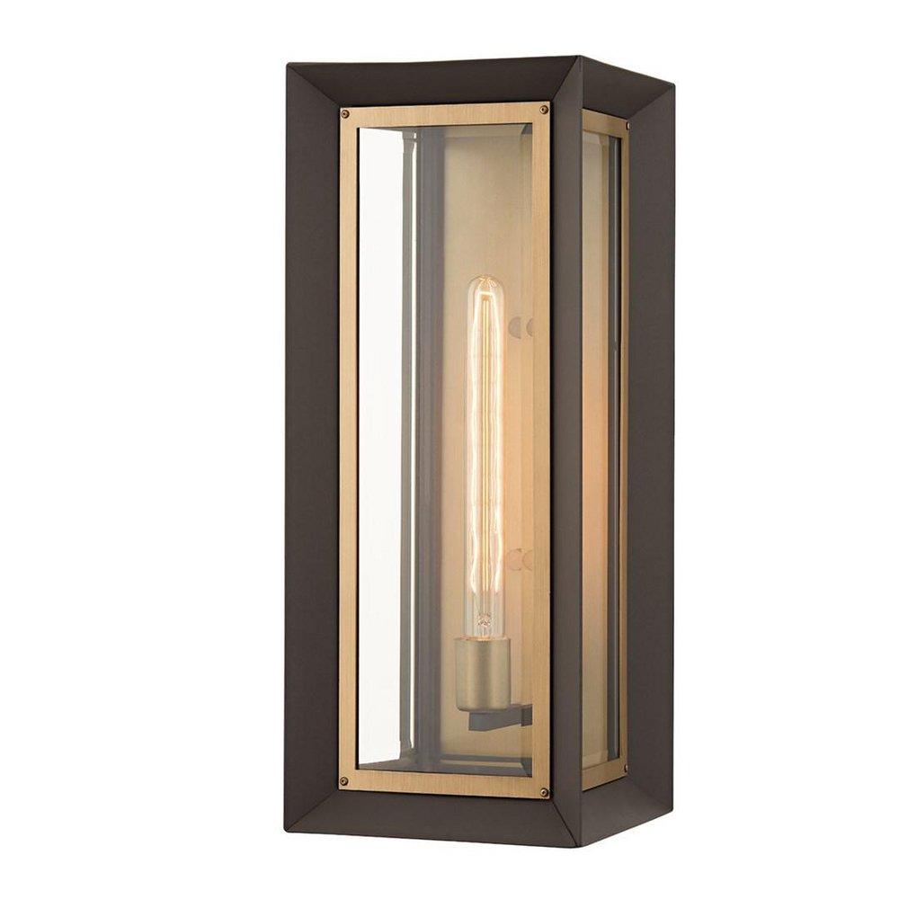 Troy Lighting Patina Brass/Textured Bronze 75W 1-Light 21 in. Outdoor Wall Sconce 