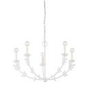 17-1/4 x 28 in. 60W 1-Tier 5-Light Incandescent Chandelier in Gesso White