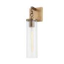 75W 17in. Tall Outdoor Wall Sconce in Patina Brass