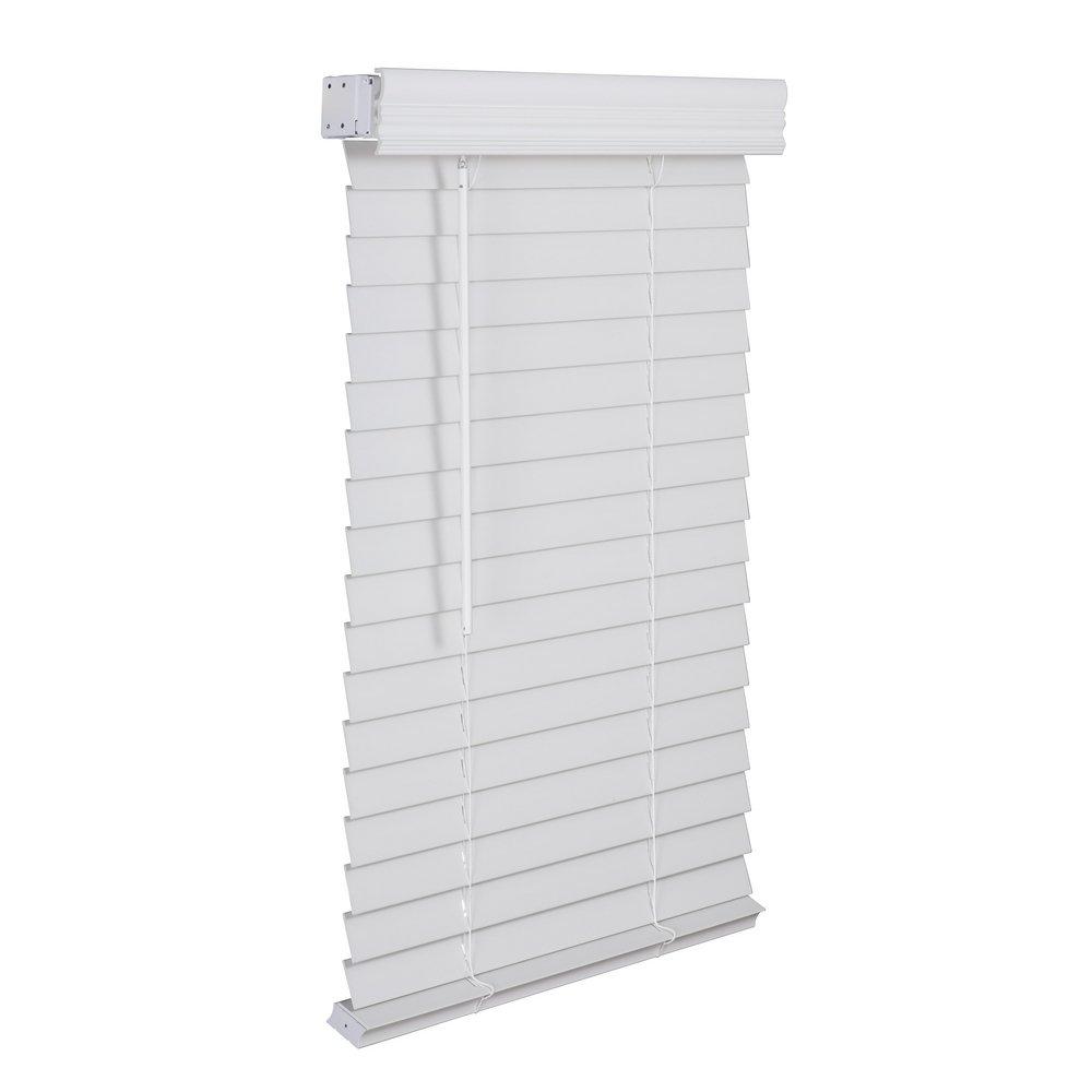 57.5 X 48 2 FAUX WOOD BLIND CORDLESS 