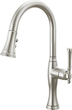 Single Handle Pull Down Kitchen Faucet in Brilliance&reg; Stainless