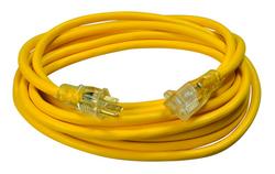 25 ft 12 ga 3-Conductor Yellow/Black Extension Cord