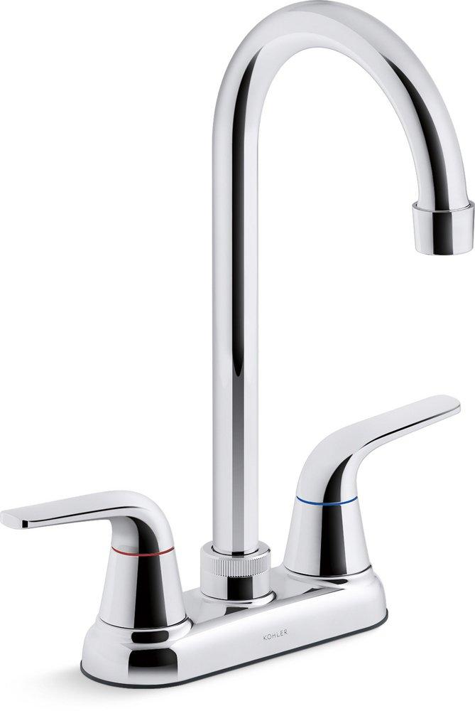 KOHLER Polished Chrome Two Handle Lever Bar Faucet 