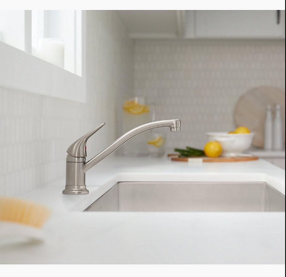 KOHLER Polished Chrome Single Handle Kitchen Faucet 