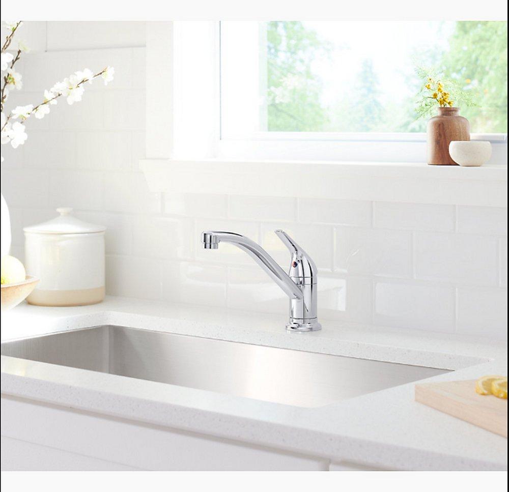 KOHLER Polished Chrome Single Handle Kitchen Faucet 
