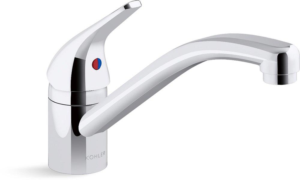 KOHLER Polished Chrome Single Handle Kitchen Faucet 
