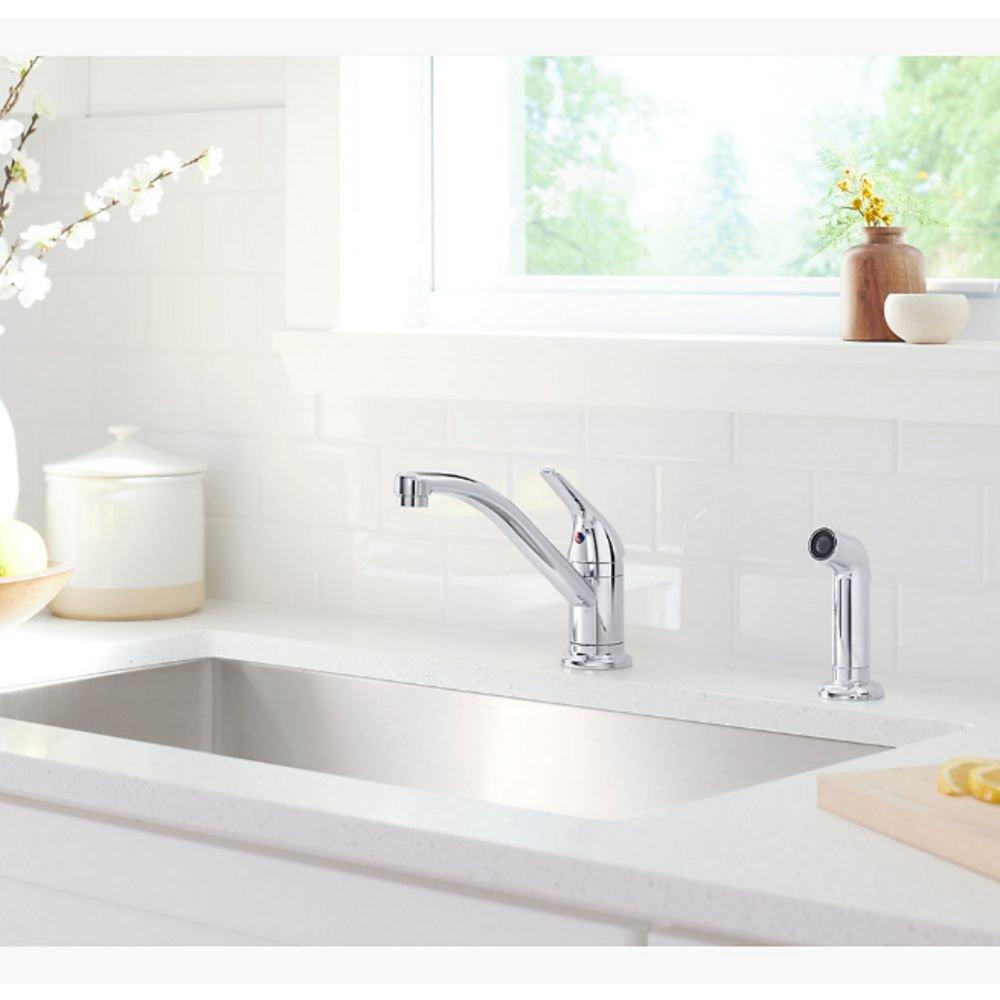KOHLER Polished Chrome Single Handle Kitchen Faucet 