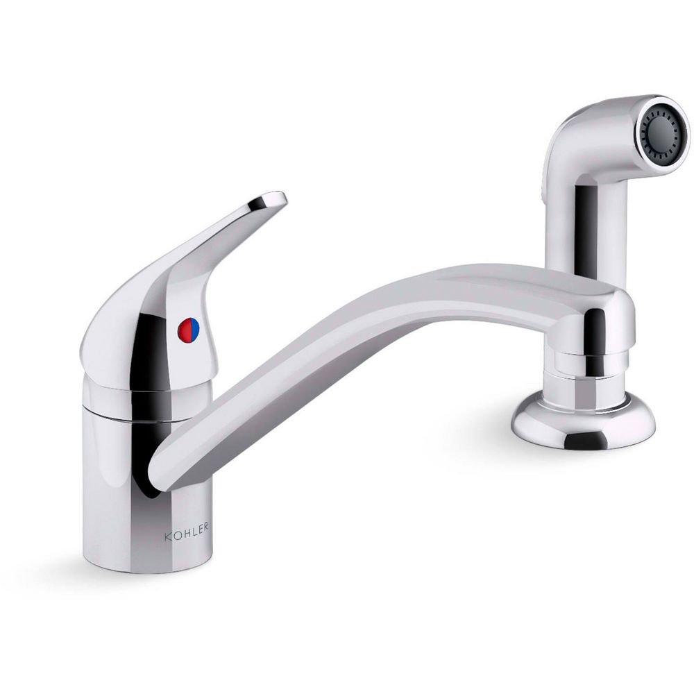KOHLER Polished Chrome Single Handle Kitchen Faucet 