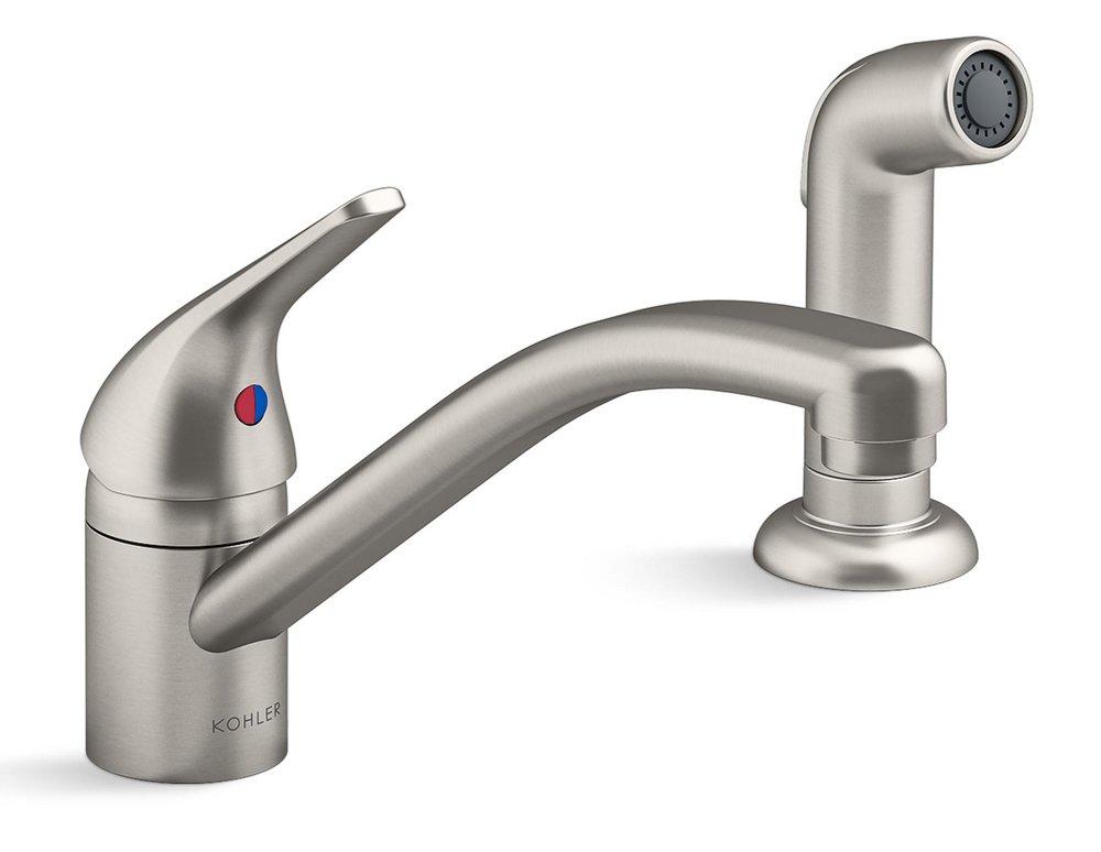 KOHLER Vibrant&reg; Stainless Single Handle Kitchen Faucet 