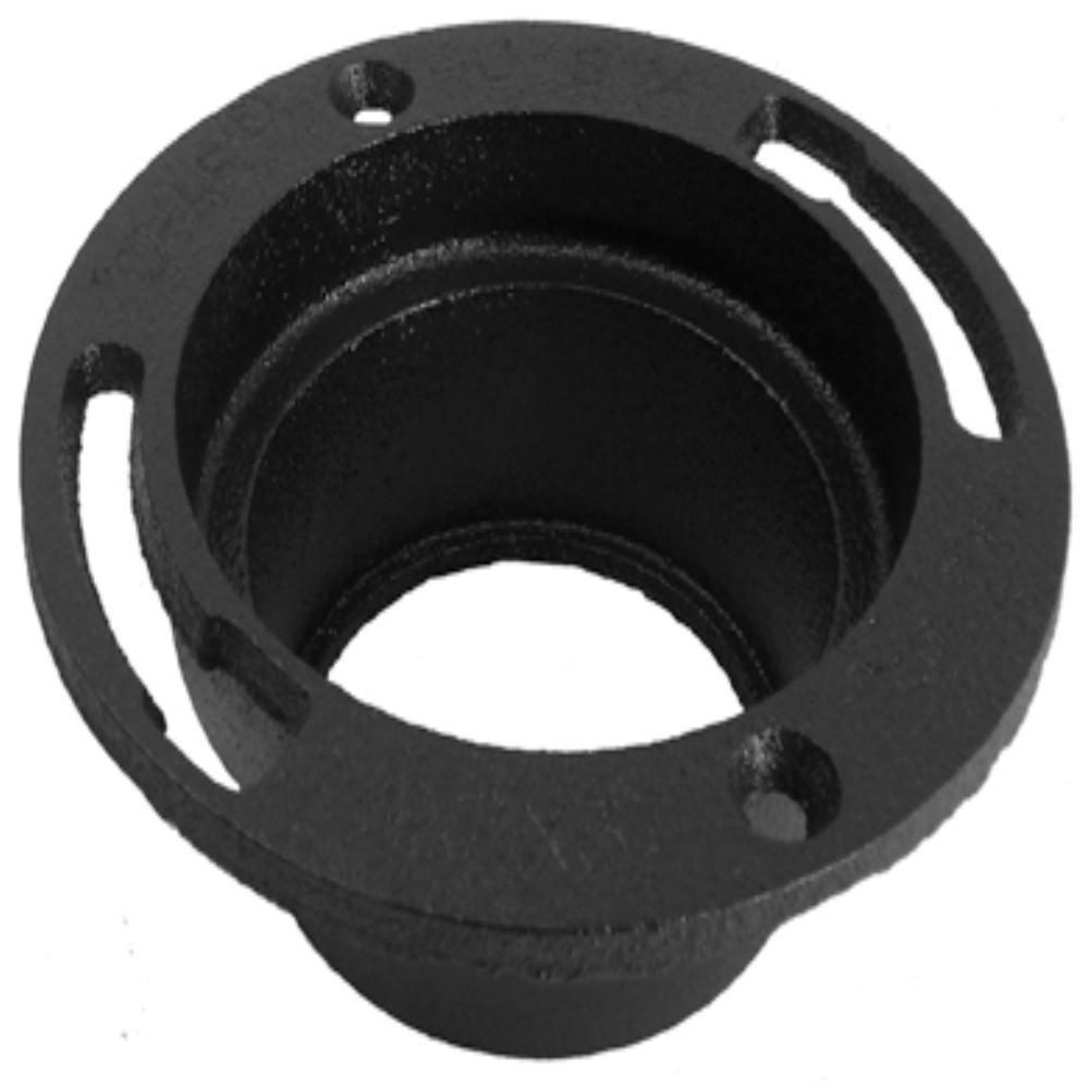 CHARLOTTE PIPE Black Cast Iron Closet Reducing Flange 