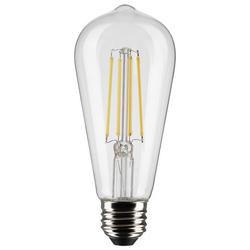 60W 5-43/100 in. ST19 LED Light Bulb with a Medium E-26 Base Dimmable in Clear