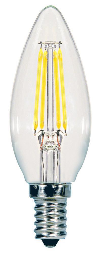 4 Watt B11 LED Clear Candelabra Base 90 CRI 5000K 120 Volt 