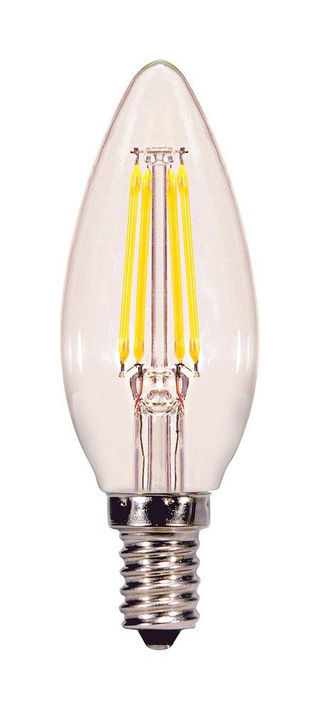 SATCO Clear Dimmable LED Candelabra E-12 Bulb 