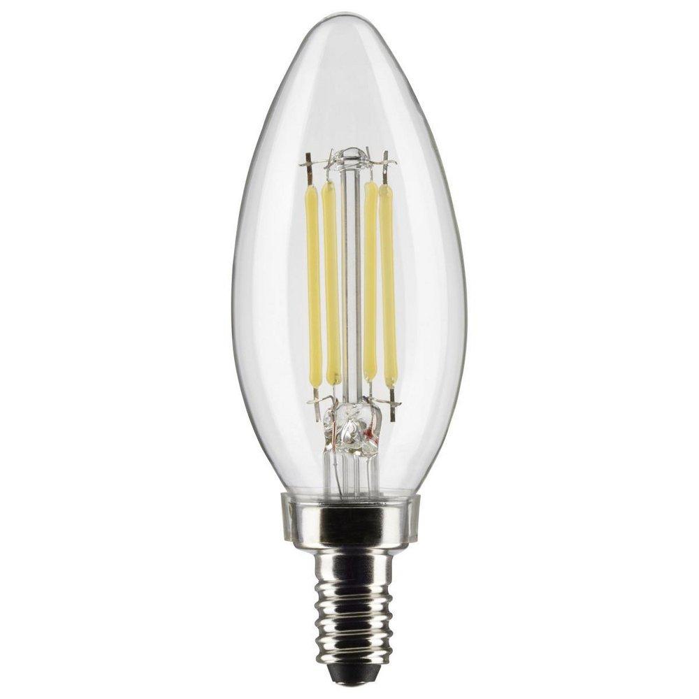 SATCO Clear 5.5W Dimmable LED Candelabra E-12 Bulb 