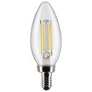 60W 3-97/100 in. B11 LED Light Bulb with a Candelabra E-12 Base Dimmable in Clear