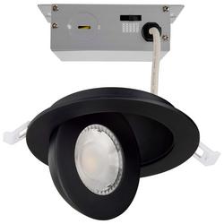 4W LED Canless Recessed Light 4.5in. Adjustable Recessed Trim- IC Rated and Airtight
