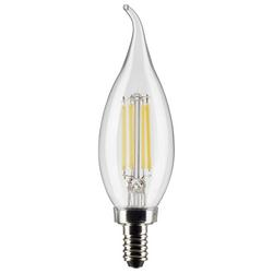 60W 4-18/25 in. CA10 LED Light Bulb with a Candelabra E-12 Base Dimmable in Clear