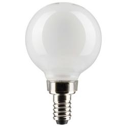 40W 3-11/100 in. G16 1/2 LED Light Bulb with a Candelabra E-12 Base Dimmable in White