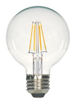 40W 4-9/20 in. G25 LED Light Bulb with a Medium E-26 Base Dimmable in Clear