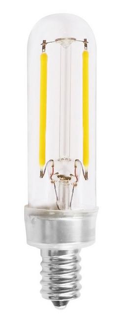 25W 3-3/16 in. T6 LED Light Bulb with a Candelabra E-12 Base Dimmable in Clear