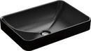 22-5/8 in. Drop-in or Vessel Mount Rectangular Vitreous China Bathroom Sink in Black Black™