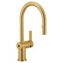 Single Handle Pull Down Touchless Kitchen Faucet in Brushed Gold