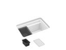 KOHLER Matte White 27-1/2 x 18-5/16 in. Undermount Laundry Sink 
