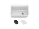 KOHLER Matte White 27-1/2 x 18-5/16 in. Undermount Laundry Sink 