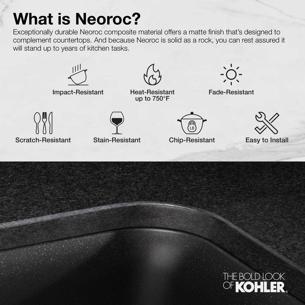 KOHLER Matte White 27-1/2 x 18-5/16 in. Undermount Laundry Sink 