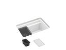 KOHLER Matte White 27-1/2 x 18-5/16 in. Undermount Laundry Sink 