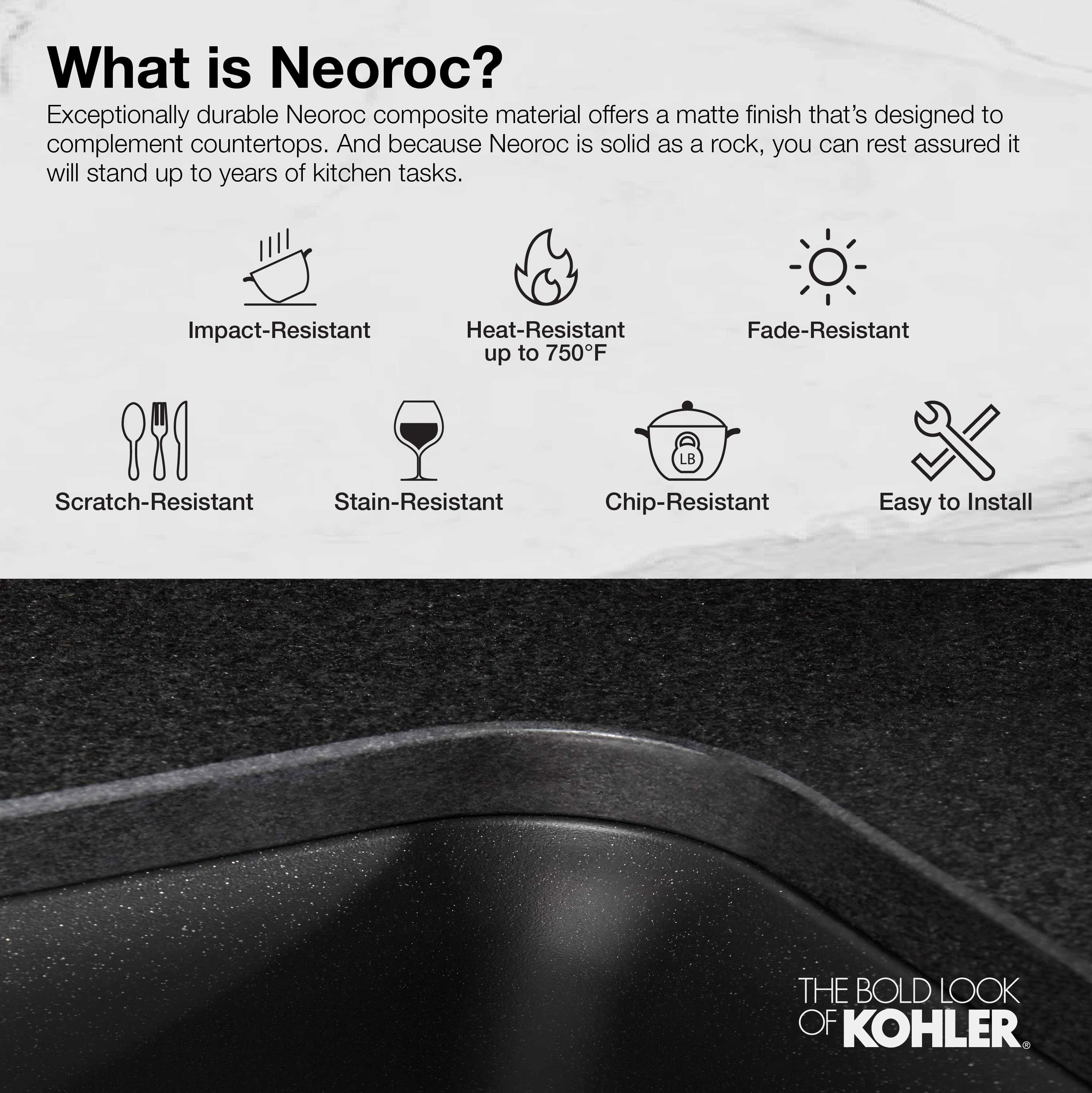 KOHLER Matte White 27-1/2 x 18-5/16 in. Undermount Laundry Sink 