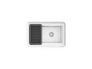 KOHLER Matte White 27-1/2 x 18-5/16 in. Undermount Laundry Sink 