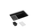 KOHLER Matte Black 27-1/2 x 18-5/16 in. Undermount Laundry Sink 