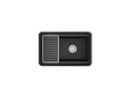 KOHLER Matte Black 27-1/2 x 18-5/16 in. Undermount Laundry Sink 