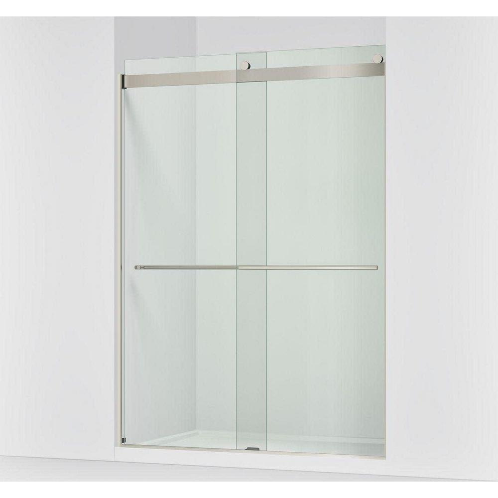 KOHLER Anodized Brushed Nickel 81-5/8 x 59-5/8 in. Frameless Sliding Shower Door 