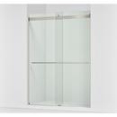 KOHLER Anodized Brushed Nickel 81-5/8 x 59-5/8 in. Frameless Sliding Shower Door 