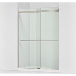 81-5/8 x 59-5/8 in. Frameless Sliding Shower Door in Anodized Brushed Nickel