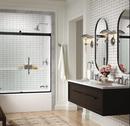 61-9/16 x 59-5/8 in. Frameless Sliding Shower Door in Matte Black 