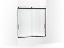 61-9/16 x 59-5/8 in. Frameless Sliding Shower Door in Matte Black