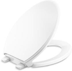 Elongated Closed Front Toilet Seat in White