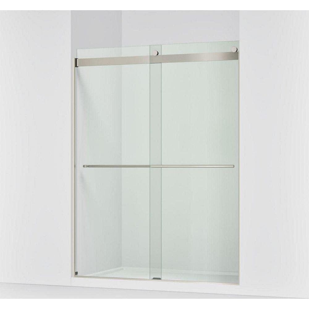 KOHLER Anodized Brushed Nickel 77-9/16 x 59-5/8 in. Frameless Sliding Shower Door 