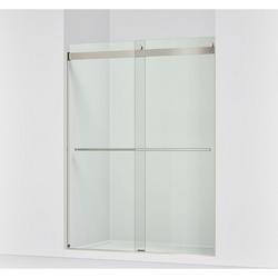 77-9/16 x 59-5/8 in. Frameless Sliding Shower Door in Anodized Brushed Nickel