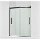 KOHLER Matte Black 77-9/16 x 59-5/8 in. Frameless Sliding 17 in. Shower Door 