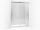 77-9-16 x 59-5/8 in. Frameless Sliding Shower Door in Bright Polished Silver 